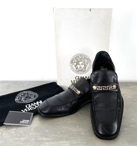 greca gianni versace|versace greca loafers male black.